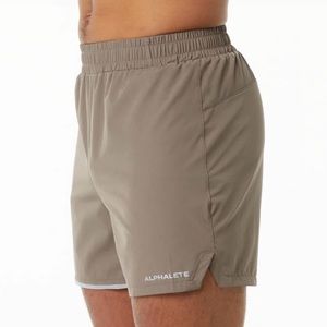 NWT Alphalete Mens Infinity Core Short Mocha Size Large